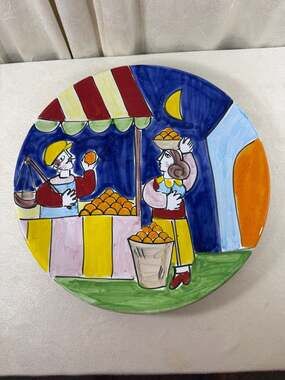 La Musa Hand-Painted Italian Ceramic Decorative Plate